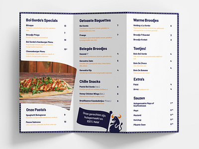 Inside the folder of Boi Gordo branding graphicdesign jummy menu card restaurant restaurant branding