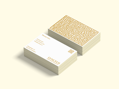 Business Card Lynceus business business card card corporate identity maze warm