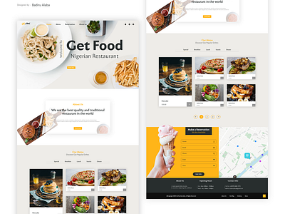 Getfood Restaurant website design