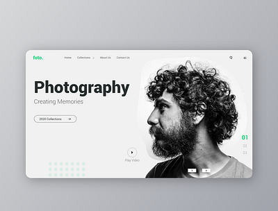 Photography Landing UI @design @ui @uidesign @uiux @webdesign @prototyping @uiux design @ux @uxdesign