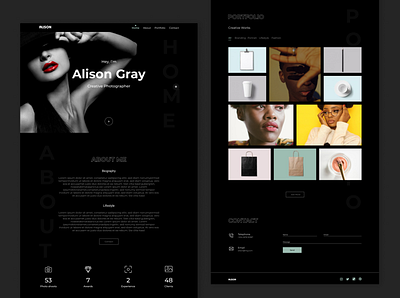 Alison Dark theme @dailyui @design @ui @uidesign @uiux @webdesign @prototyping @uiux design @uxdesign design portfolio ux