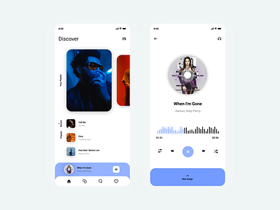 Music Player - Light Mode app app ui creative design figma icon mobile mobile app mobile ui muisc player music ui uiux ux uxui