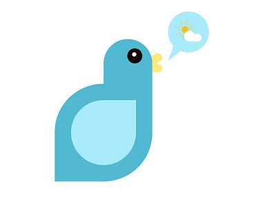 Weather Bird app bird flat icon logo minimal vector weathericon