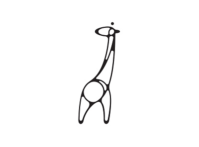 Giraffe Logo animals black and white branding design double meaning flat giraffe icon illustration logo minimal vector wit