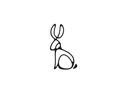 Rabbit Icon adobe illustrator branding design digital art flat icon iconography illustration lineart logo minimal rabbit vector
