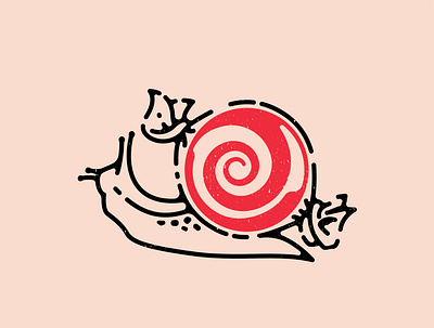 Candy Snail abstract candy design digital art double meaning flat icon illustration logo minimal snail vector wit