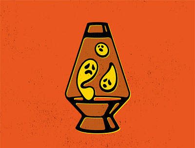 Spooky Lava Lamp design double meaning flat ghost halloween holiday illustration lamp lavalamp minimal screenprint vectober vector wit