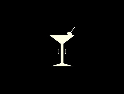 Open Bar abstract bar cocktail design doors double meaning flat icon illustration logo martini minimal vector wit