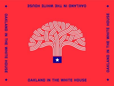 Oakland in the White House abstract biden design digital art double meaning flat illustration kamala harris logo minimal oakland politics vector wit