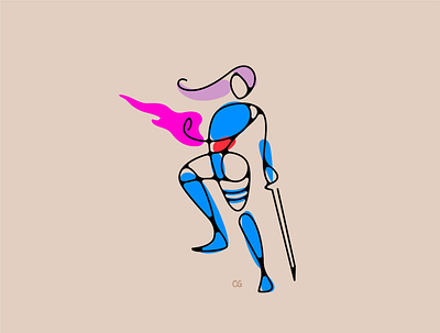 X-Women Series: Psylocke abstract branding comics design digital art flat icon illustration line art logo marvel marvel comics mcu minimal mutant psylocke superhero vector x men xmen