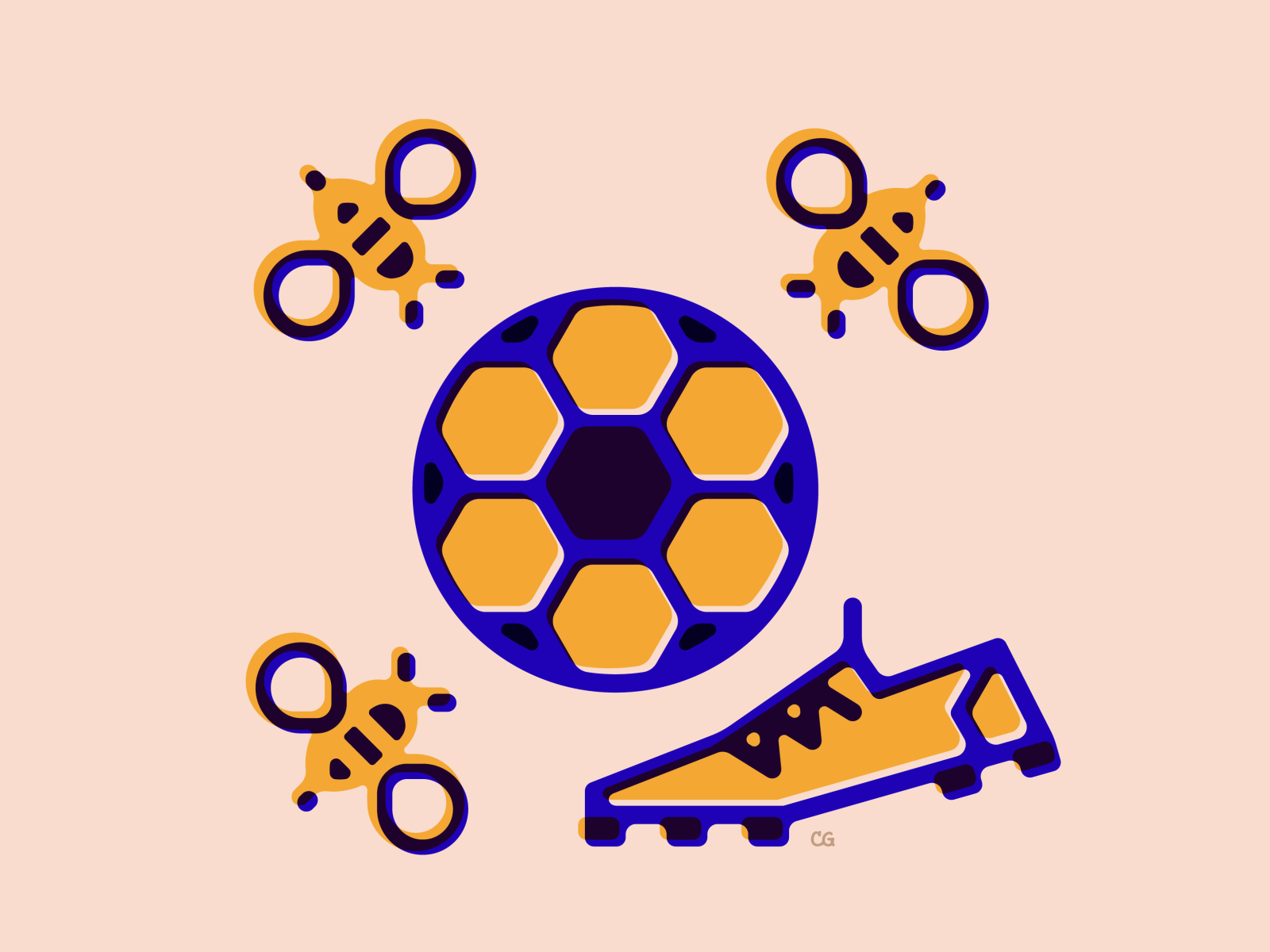 bee-team-soccer-by-chris-garvey-on-dribbble