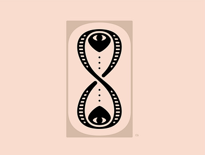 Infinite Hourglass abstract design eye flat hourglass icon illustration infinite infinity line art linear logo minimal symbol tattoo time vector wit