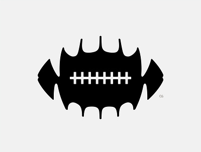 Football Fangs design fangs flat football icon illustration logo minimal monster sports symbol vector wit