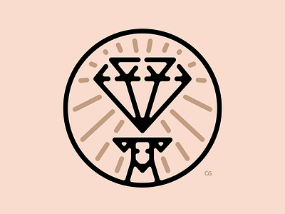 Deermond abstract crest deer design diamond flat icon illustration line art logo minimal symbol tattoo vector wit