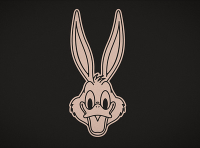 Donald Bunny branding bugs bunny design digital art disney donald duck double meaning flat icon illustration logo looney tunes minimal vector wit