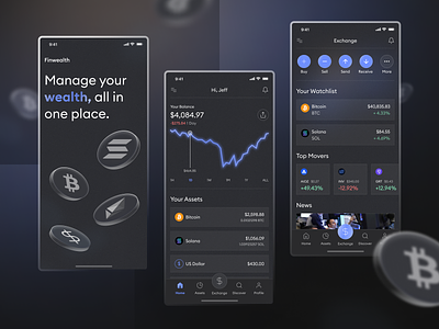 UI Concept: Finwealth app design product design ui
