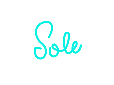 Sole logo shoe typography
