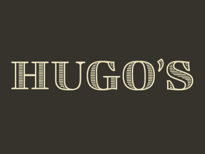 Hugos Logotype custom logotype typography