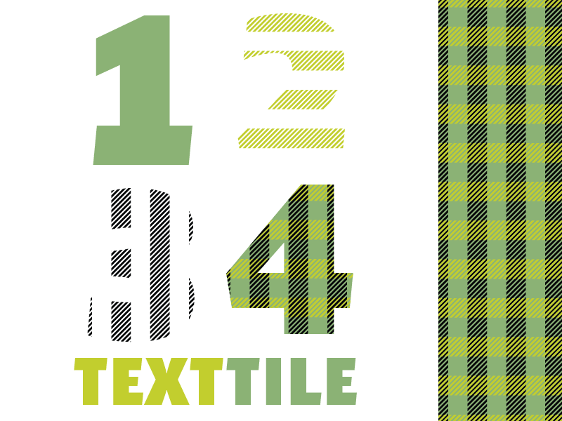 TextTile typography type design chromatic font plaid display