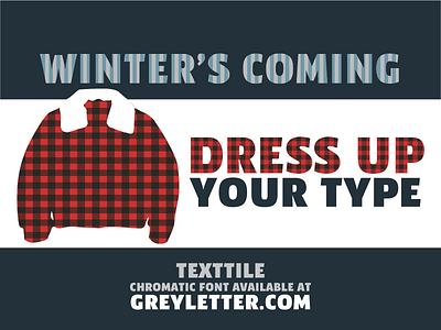 TextTile Winter Sale chromatic font hatches patterns plaid type design typography
