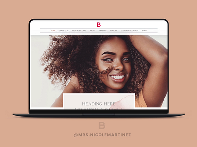 Website & Logo Design Permanent Makeup - By Mrs. Nicole Martinez branding design illustration illustrator logo ui vector website