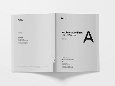 Project Proposal Booklet architecture avon booklet branding clean design dribble graphicdesign illustration minimal mockup studio vancouver