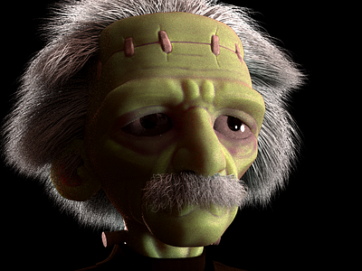 Albert Frankeinstein albert einstein b3d dead frankenstein monster science