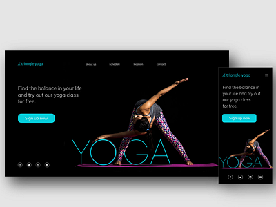 Daily UI: Yoga Landing Page adobe xd dailyui ui