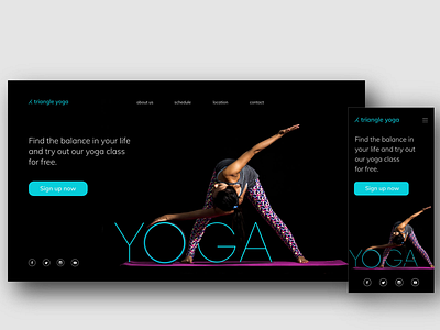 Daily UI: Yoga Landing Page