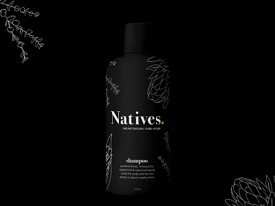 Natives. Haircare branding graphic design illustration