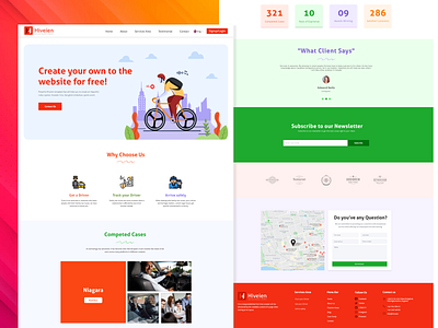 Ride Service Landing page