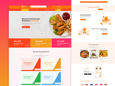 Food Shearing Idea home page app fastfood food service food share react restaurant ui ux web