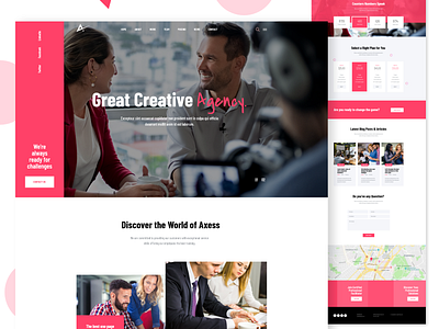 Axess One page landing page