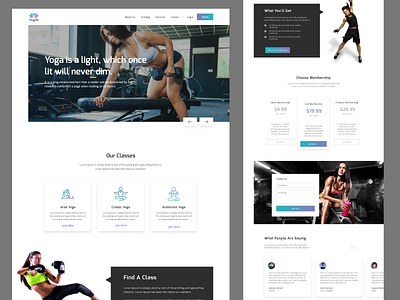 Yoga & Gym Landing page redesign