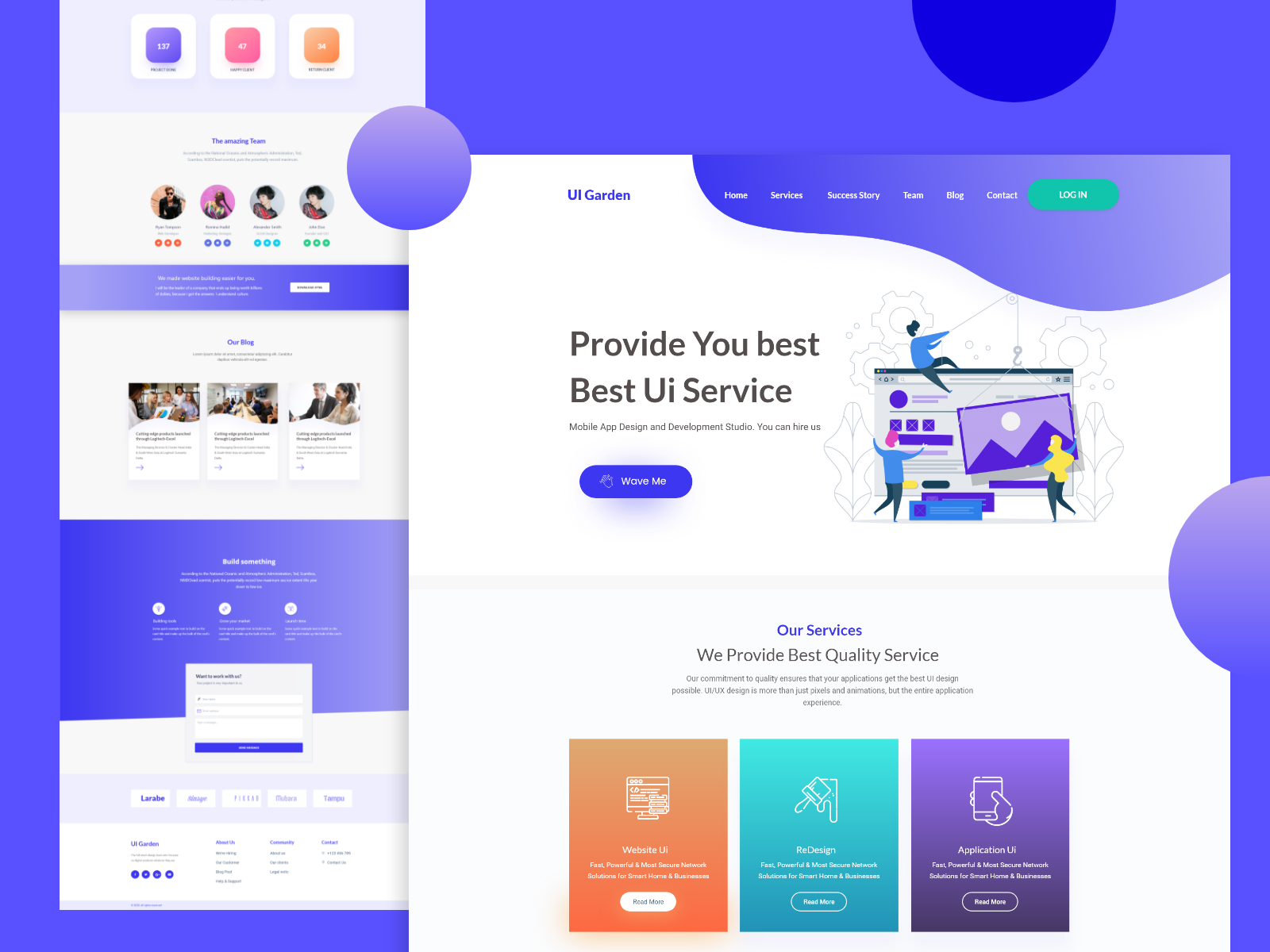 Portfolio landing page Redesign by Uturn-Themes on Dribbble