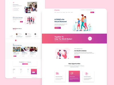 Child Care landing page redesign app careers page child child care design free landing orphans ui ux web