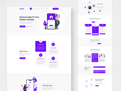 Apps Landing page redesign app design free icon landingpage react sass ui ux web