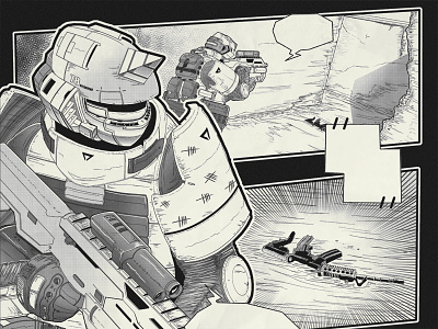 Valkyrie Page 9 comic digital art guns manga miguemaru robot valkyrie