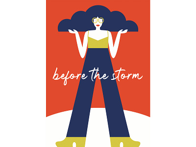 before the storm 80s 80s style adobe illustrator artwork body cloud drawing fashion girlart girls illustration illustrator poster vector vector art vector illustration woman woman illustration