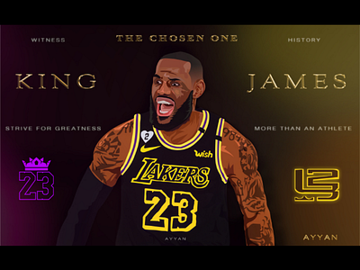 Lebron James - Lakers 23 Template