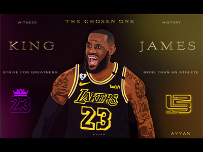 Lebron James Illustration ~ Mamba edition Jersey