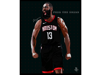 James Harden Illustration #13 "The Beard" james harden houston rockets