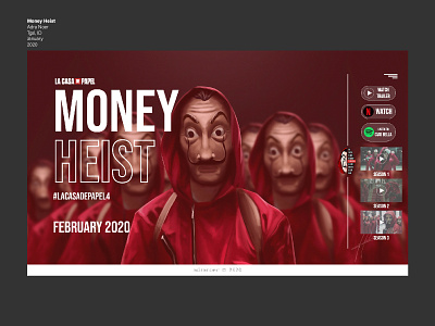 Money Heist - UI adobe xd adobexd app bellaciao design illustrator lacasadepapel logo minimal moneyheist ui vector web website