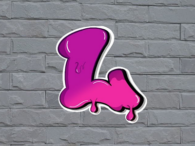 Graffiti Lettering - L graffiti lettering digitalart logo procreate typography