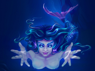 mermaid 2d character art cgart illustration mermaid