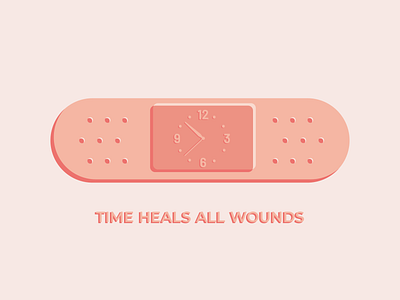 Time Bandage bandage flat illustration vector