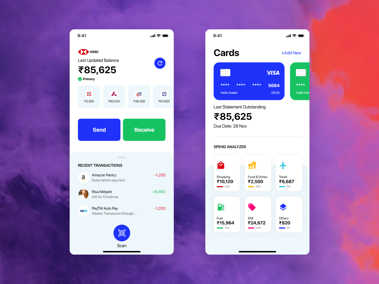 Free UI Kit for Payment Wallet App by Ravi Joon on Dribbble