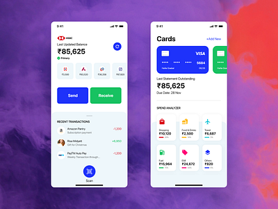Free UI Kit  for Payment Wallet App