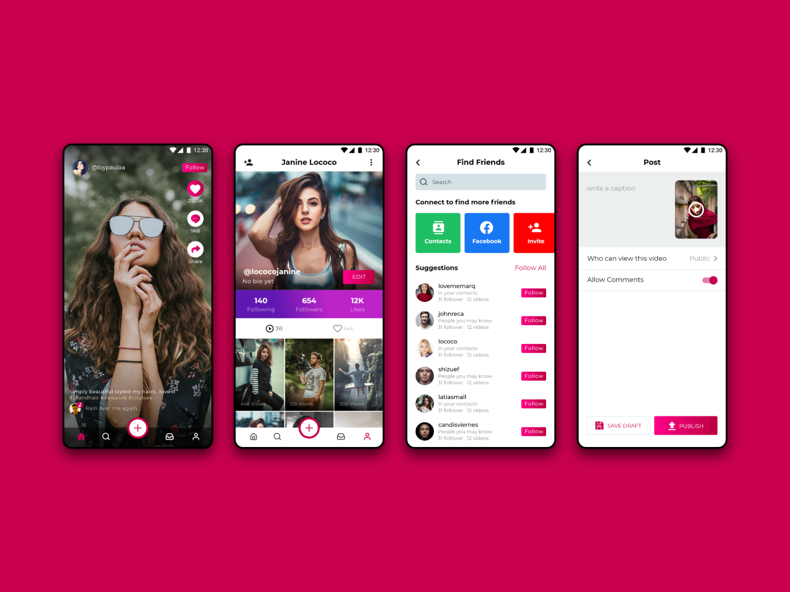 Social Networking App UI Kit by Ravi Joon on Dribbble