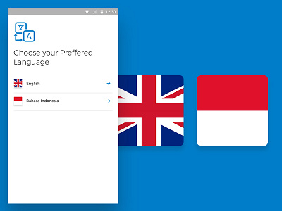 Choose your Preferred Language language selection mobile app
